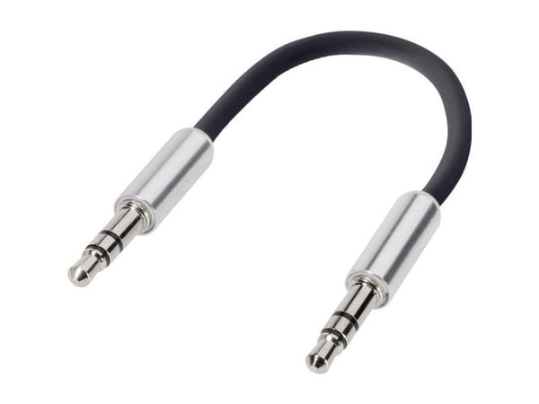 SpeaKa Professional SP-7870496, 3.5mm, Hankjønn, 3.5mm, Hankjønn, 0,1 m, Svart