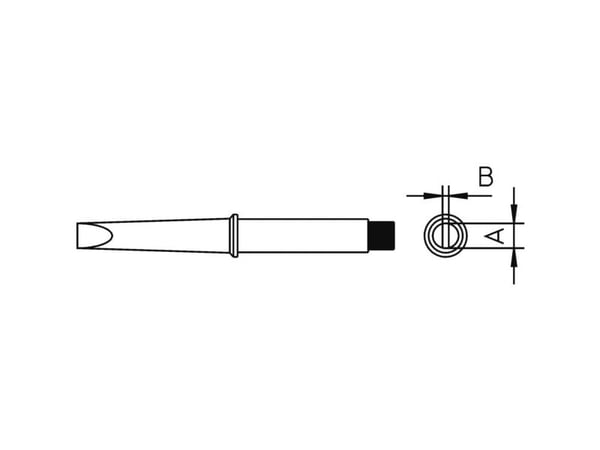 Weller 4CT5B7-1 loddespiss meiselprofil, spissstørrelse 2,4 mm (1 stk.)