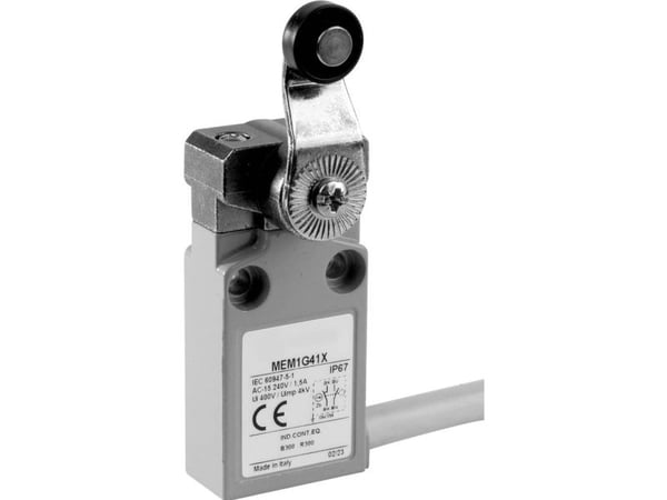 Panasonic MEM1G41ZD ändlägeskontakt 24 V 5 A rullarm IP67, 1 st