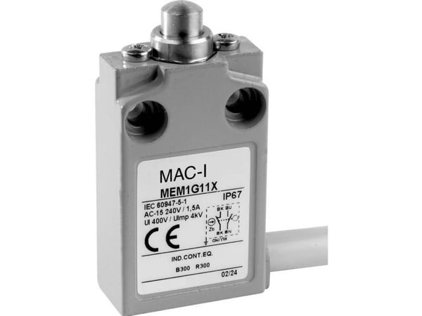 Panasonic MEM1G11ZD MEM1G11ZD Päätepysäytyskosketin 24 V 5 A Leima IP67 1 kpl