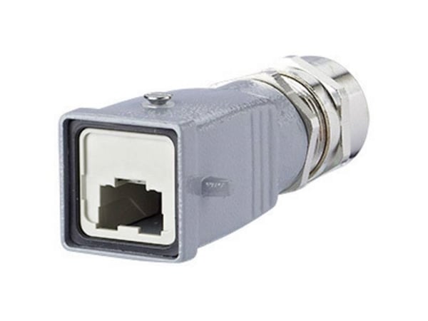 BTR E-DAT Industry IP67 V5 metal plug housing - Kontaktdeksel - grå