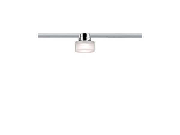 Paulmann 955.02, Spotlight på skinne, 1 ampuller, LED, 2700 K, 400 lm, Kromfarget, Gjennomsiktig, Hvit