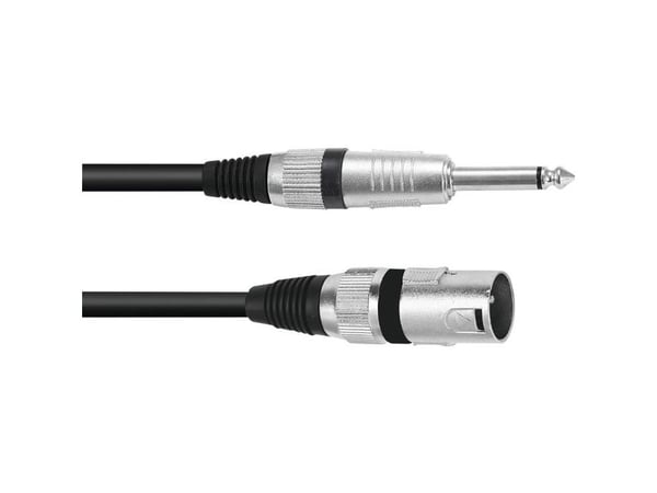 Omnitronic 3022519A, XLR (3-pin), Hankjønn, 6.35mm, Hankjønn, 0,9 m, Svart