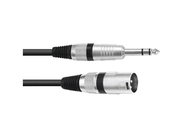 Omnitronic 30225197, XLR (3-pin), Hankjønn, 6.35mm, Hankjønn, 5 m, Svart