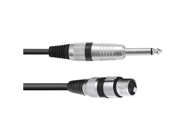 Omnitronic 3022516L, XLR (3-pin), Hunkjønn, 6.35mm, Hankjønn, 0,9 m, Svart