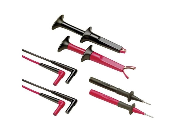 Fluke SureGrip, Testausjohdin, Musta, Punainen, Silikoni