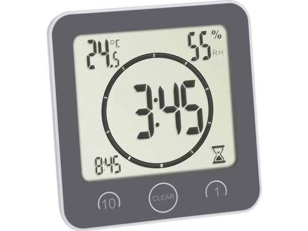 TFA Dostmann Bad- /Küchenuhr mit Timer Timer Grå digital