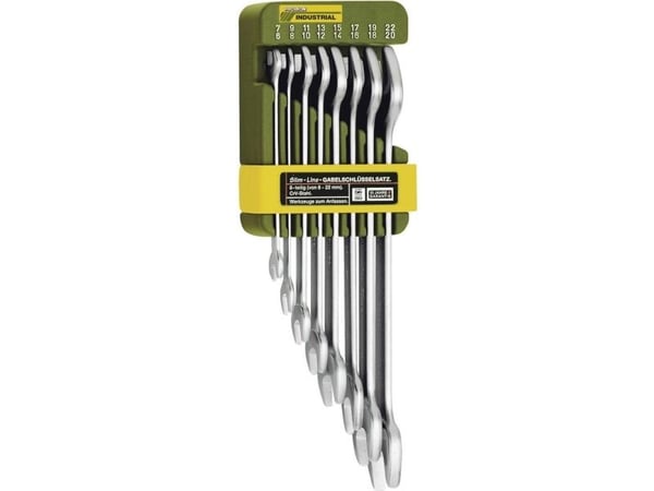Proxxon Industrial 23800 SlimLine Skiftnyckelsats 8 stycken 6 - 22 mm DIN 3110, DIN ISO 3318