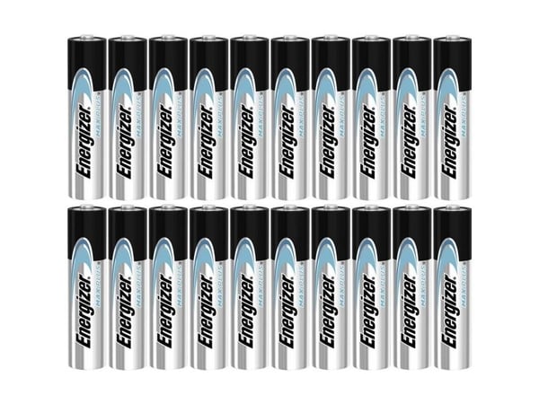 Batterier Energizer Alkaline Max Plus AAA, pakke a 20 stk.