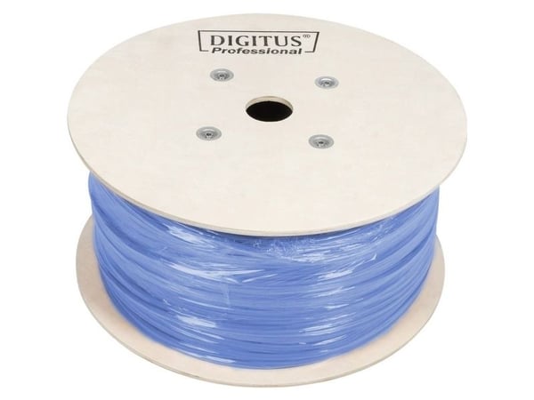 DIGITUS Professional asennuskaapeli - irtokaapeli - 305 m - UTP - CAT 6a - IEEE 802.5/IEEE 802.3 - halogeeniton, teipattu - vaaleansininen, RAL 5012