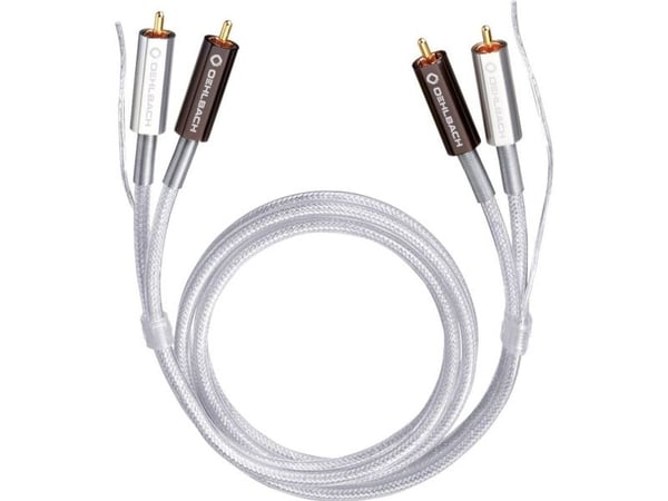 OEHLBACH 2600, Hankjønn, 2 x RCA, Hankjønn, 0,5 m, Hvit