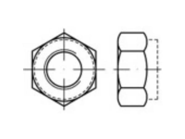 TOOLCRAFT TO-5430087 sekskantmuttere M12 DIN 6925 250 stk
