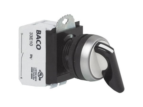 BACO BAL21MR03A Option key L21MR03A front/ring i plast, förkromad svart 2 x 45° (1 st.)