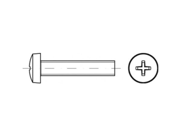 TOOLCRAFT TO-5431095 krysskileskruer Pozidriv M2,5 16 mm stål galvanisert 2000 stk