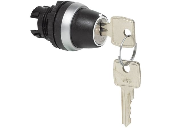 BACO 223961 L21ND00 Avainkytkin Eturengas muovia, kromattu Musta, kromi 2 x 45° 1 kpl