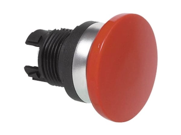 BACO 223834 L21AD01 Slagkontakt (paddehat-formet) Frontring plastic, Forkromet Rød 1 stk
