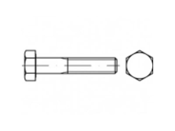 TOOLCRAFT TO-5398551 seksskantskrue M24 100 mm – utvendig sekskant – stål – galvanisert – 10 stk