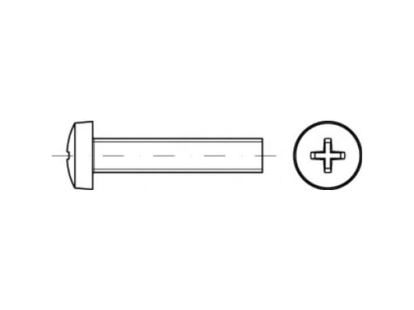 TOOLCRAFT TO-5430903 kryssspor Philips meterskruer M3 10 mm stål galvanisert 200 stk