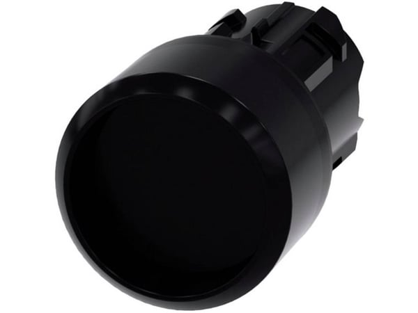 Siemens 3SU1000-0CB10-0AA0 Tryckknapp frontring plast, rund knapp svart 1 st