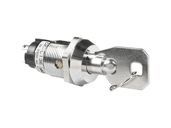 NKK-kytkimet CKL13EFW01 Avainkytkin 250 V/AC 3 A 1 x On/Off/On 2 x 45 ° 1 kpl
