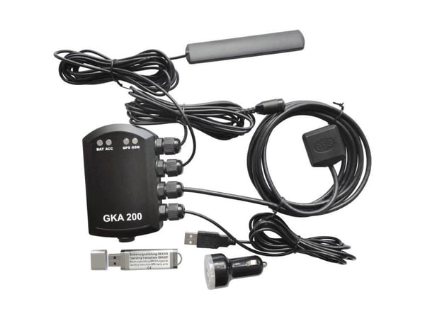 Renkforce GKA200 autoalarm, mobiltelefonkompatibel, fordonsspårning, vibrationssensor, GPS-portal, 12/24 V