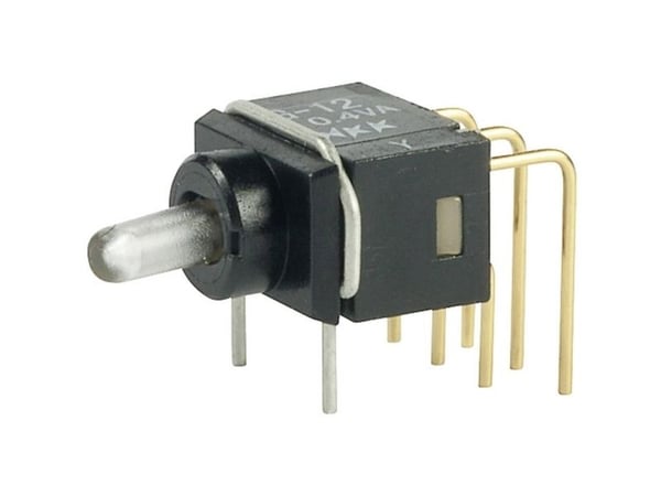 NKK-kytkimet G12AP Keinukytkin 28 V DC/AC 0,1 A 1 x On/On Klikkaava 1 kpl
