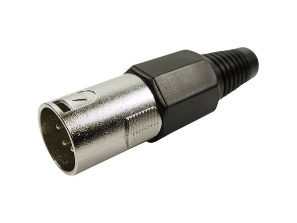 Cliff FC6155 XLR-kontakt, rett pol: 4 sølv, 1 stk