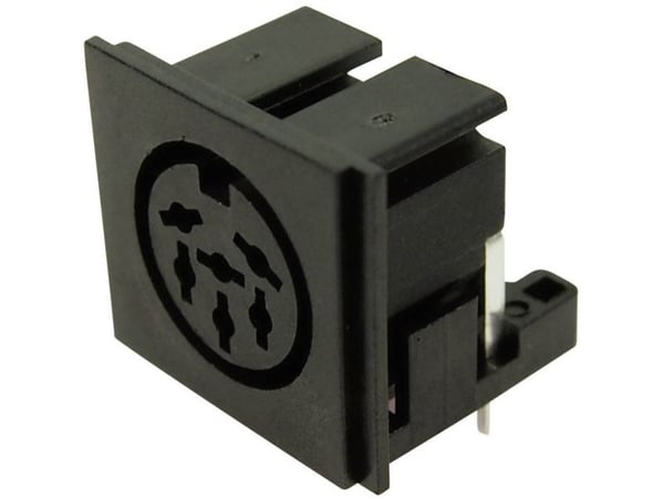 Cliff FC680806 DIN-rundkontakt horisontal innbygging Poltall: 6 svart 1 stk