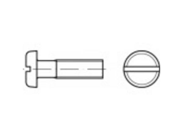 TOOLCRAFT TO-5357379 skruer med flatt hode M5 40 mm spor DIN 85 rustfritt stål A2, 100 stk