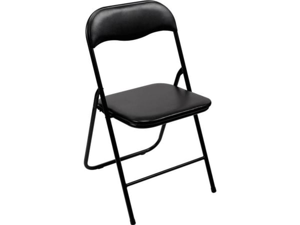 Perel FP168B, Spisetid, Solid/Fast, Hard Stol, Hård ryggstø, Metall, PVC, Sort