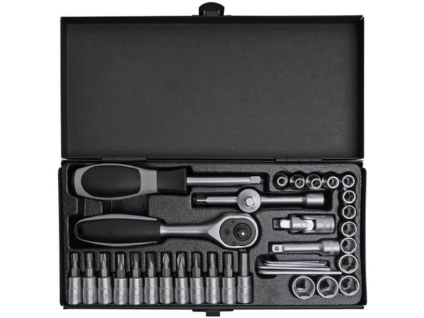 BERNSTEIN verktøy for elektronikk pipesett metrisk 1/4 (6,3 mm) 15 deler 6-320
