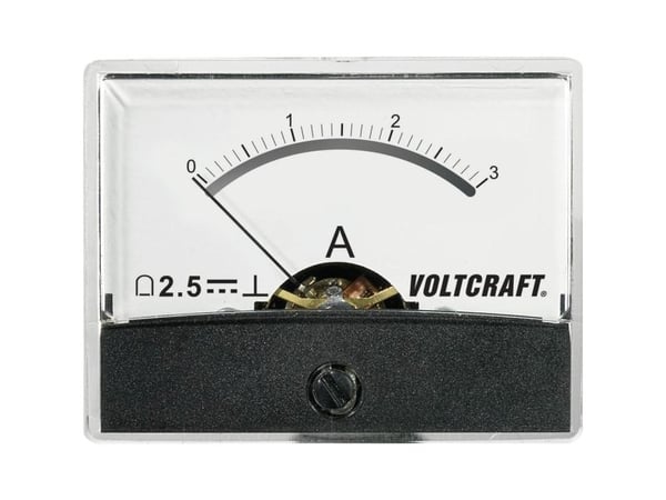 VOLTCRAFT AM-60X46/3A/DC innbyggingsmåleinstrument AM-60X46/3A/DC, 3 A dreiespole