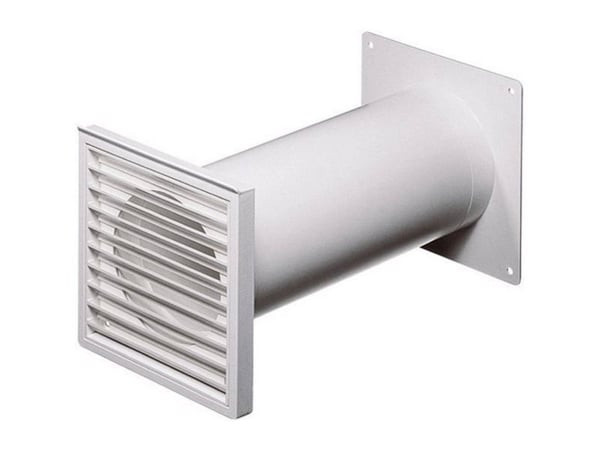 Wallair N37824 rundrørs ventilasjonssystem 100 plast (Ø x L) 10 cm x 48 cm hvit