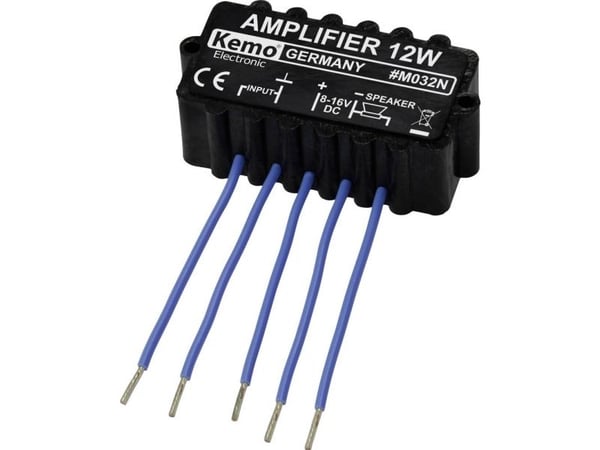 Kemo M032N Monovahvistin Rakennusmoduuli 6 V/DC, 9 V/DC, 12 V/DC, 16 V/DC 12 W 4 Ohm