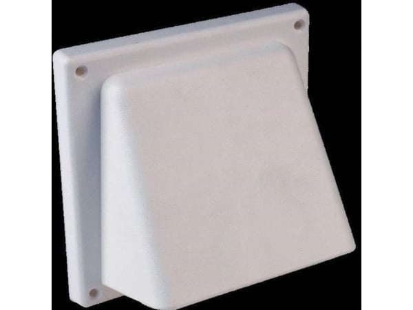 Wallair N34810 avtrekkshette med tilbakeslagsventil i plast (til rørdiameter 12,5 cm)