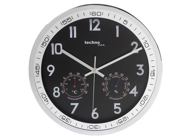 Techno Line WT 7981 kvarts veggur 30 cm x 50 mm krom