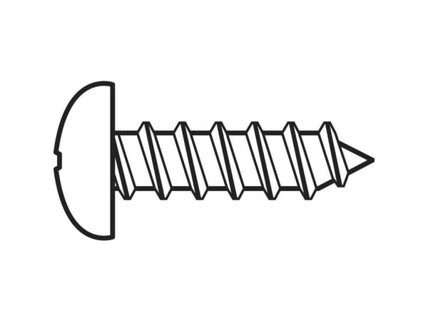 TOOLCRAFT gjengeskrue/plattskruer krysspiss Philips 2,2 mm 9,5 mm DIN 7981-C stål, galvanisert 100 stk.