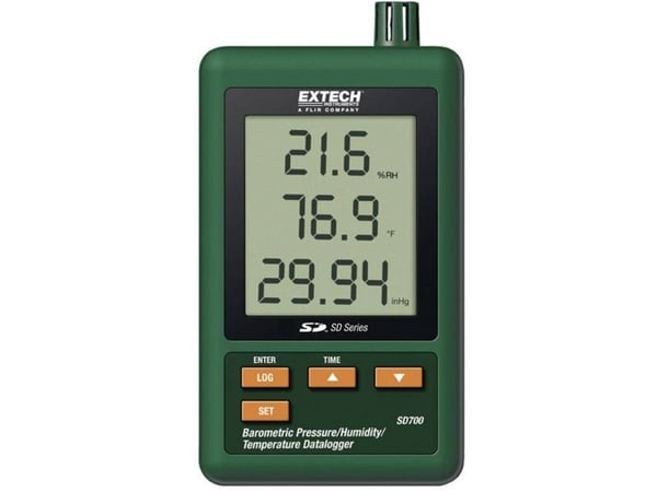 EXTECH SD700 temperatur-, relativ luftfuktighet- og lufttrykksdatalogger, klima/vær-datalogger med 2 (SD700)