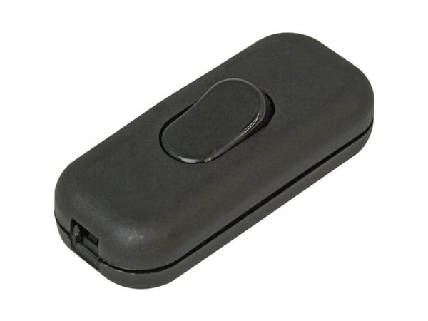 Kopp 191305001 Johtokytkin vedonpoistolla Musta 1 x Off/On 6 A 1 kpl 1 kpl