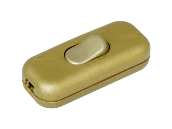 Kopp 191307003 Johtokytkin, jossa kiristyssuojaus Kulta 1 x Off/On 2 A 1 kpl 1 kpl