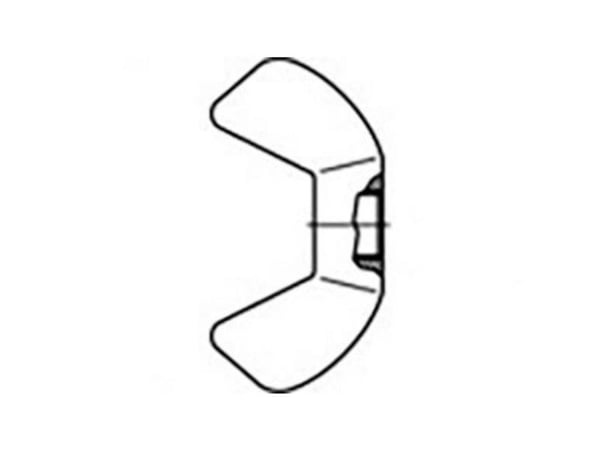 TOOLCRAFT 827794 Vingemøtrikker M6 Stål verzinkt 10 stk