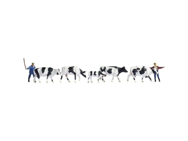 NOCH Drover and Cows, HO (1:87), Svart, Vit