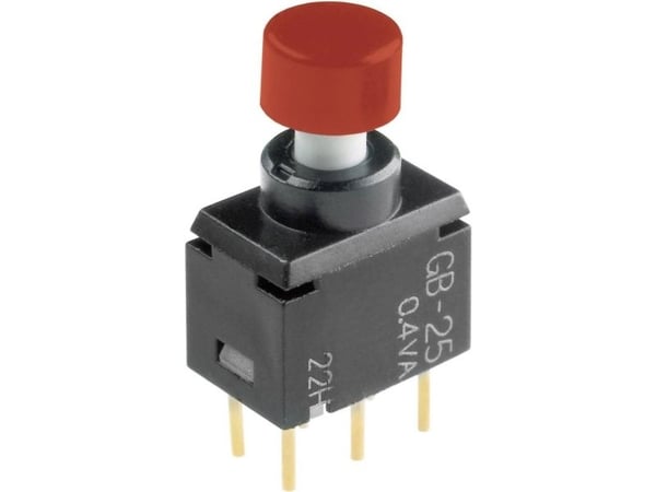 NKK-kytkimet GB25AH Painonappi 28 V DC/AC 0,1 A 2 x On/(On) Kosketus 1 kpl
