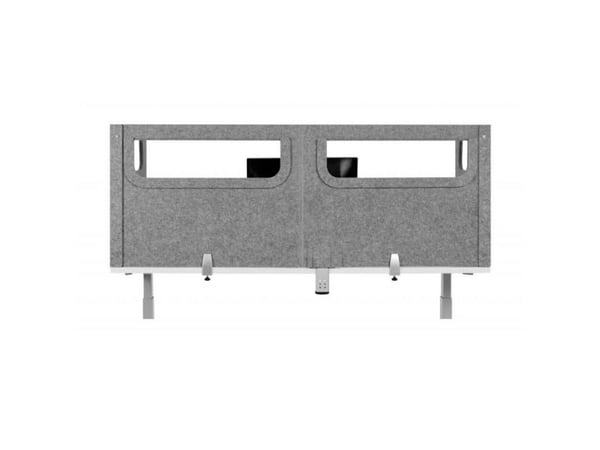 BakkerElkhuizen BE Safety Screen U, Lysegrå, PET-filt, Aluminium, Grå, 1 stykker, 1600 mm