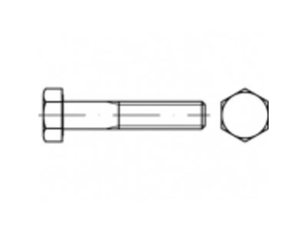 TOOLCRAFT unbrakoskrue M12 45 mm utvendig sekskant stål galvanisert, 100 stk