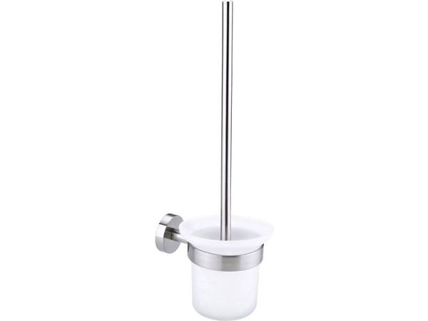 TESA 40302, Toalettbørste og holder, Rustfritt stål, Hvit, Metall, Metall, 115 mm, 390 mm