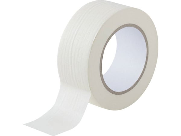 TOOLCRAFT 93038c190 crepebånd hvit (L x B) 50 m x 50 mm - 1 stk