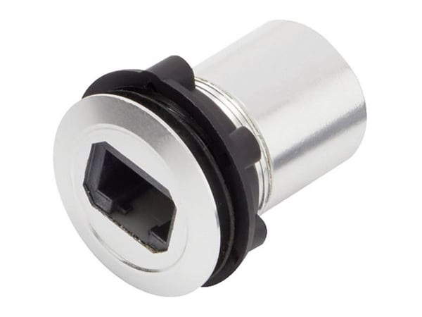 TRU COMPONENTS RJ45-02 RJ-Einbaubuchse 1417396 Tilslutning, indbygning Sølv 1 stk