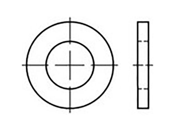 Spacerskive 24 mm 36 mm stål 200 stk TOOLCRAFT TO-6865776