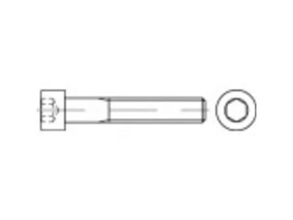 TOOLCRAFT 117079 sylinderskruer M20 80 mm, innvendig sekskant DIN 912, stål galvanisert, 25 stk